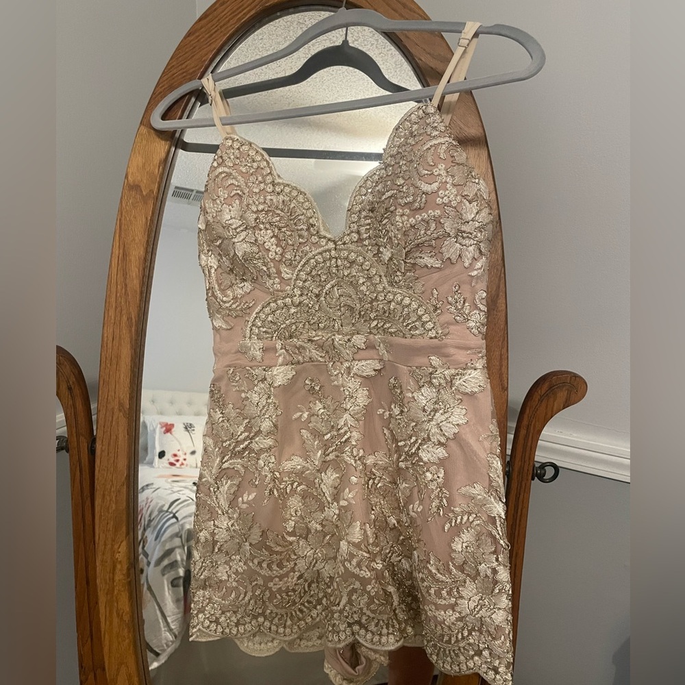 SHOWPO gold beaded/sequin romper